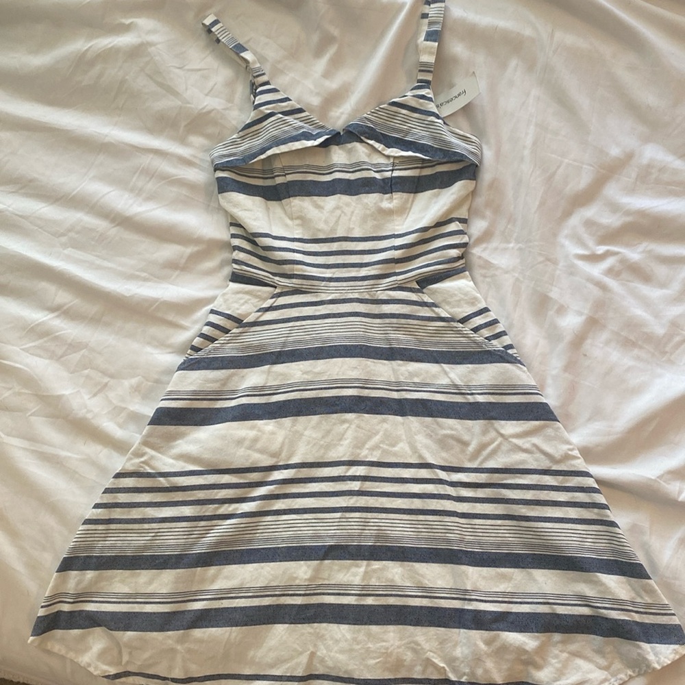 NWT Francesca’s Jun&Ivy blue and white striped sundress.  Size XXS.  760635